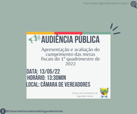 AUDIÊNCIA PÚBLICA DIA 13/05/2022