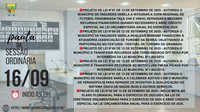 PAUTA DA SESSÃO ORDINÁRIA DO DIA 16/09/2025