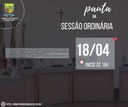 PAUTA DA SESSÃO ORDINÁRIA DO DIA 18/04/2023, COM INÍCIO ÀS 19H